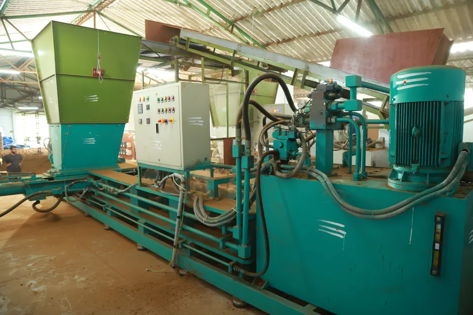Block pressing line