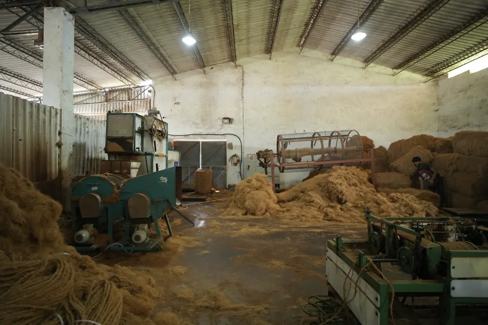 Fibre processing hall